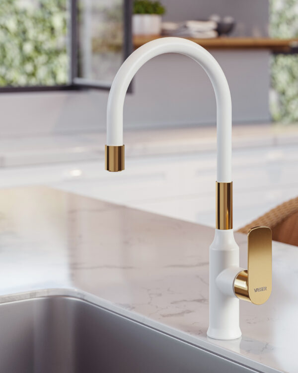 VASSER AGATHA MONOC.COCINA WHITE & GOLD